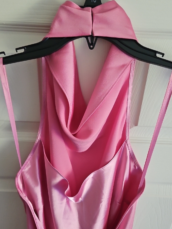 NWT Gianni Bini Peyton Satin Mini Sheath Dress: Color- Pop Pink: Size- 6